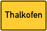 Place name sign Thalkofen