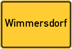 Place name sign Wimmersdorf, Niederbayern