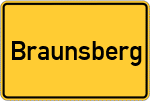 Place name sign Braunsberg