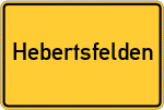 Place name sign Hebertsfelden