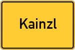 Place name sign Kainzl