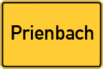 Place name sign Prienbach
