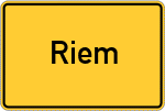 Place name sign Riem