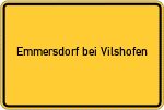 Place name sign Emmersdorf bei Vilshofen, Niederbayern