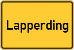 Place name sign Lapperding