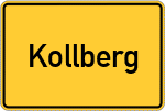 Place name sign Kollberg, Inn