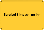 Place name sign Berg bei Simbach am Inn