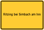 Place name sign Ritzing bei Simbach am Inn