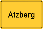 Place name sign Atzberg