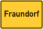 Place name sign Fraundorf