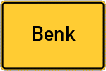 Place name sign Benk, Niederbayern