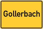 Place name sign Gollerbach, Niederbayern