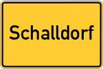 Place name sign Schalldorf, Niederbayern