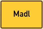 Place name sign Madl