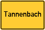 Place name sign Tannenbach