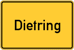 Place name sign Dietring