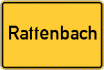 Place name sign Rattenbach