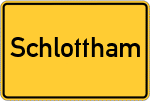 Place name sign Schlottham, Kreis Eggenfelden