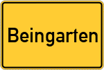 Place name sign Beingarten, Niederbayern