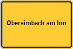 Place name sign Obersimbach am Inn