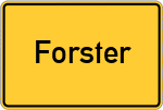 Place name sign Forster