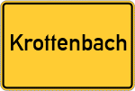 Place name sign Krottenbach