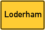Place name sign Loderham