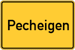 Place name sign Pecheigen