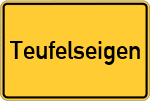Place name sign Teufelseigen