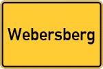 Place name sign Webersberg