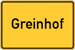 Place name sign Greinhof