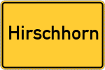 Place name sign Hirschhorn, Niederbayern