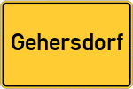 Place name sign Gehersdorf