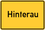 Place name sign Hinterau