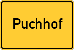 Place name sign Puchhof, Niederbayern