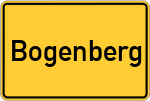 Place name sign Bogenberg, Niederbayern
