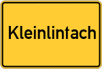 Place name sign Kleinlintach, Niederbayern