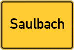 Place name sign Saulbach