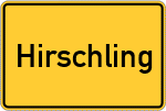 Place name sign Hirschling, Niederbayern