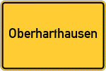 Place name sign Oberharthausen