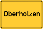 Place name sign Oberholzen