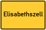 Place name sign Elisabethszell
