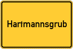 Place name sign Hartmannsgrub