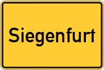 Place name sign Siegenfurt, Niederbayern