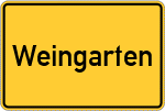 Place name sign Weingarten