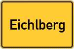 Place name sign Eichlberg, Donau
