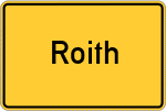 Place name sign Roith, Donau