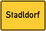 Place name sign Stadldorf, Oberpfalz