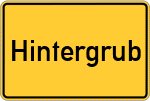 Place name sign Hintergrub
