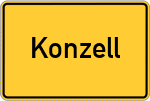 Place name sign Konzell
